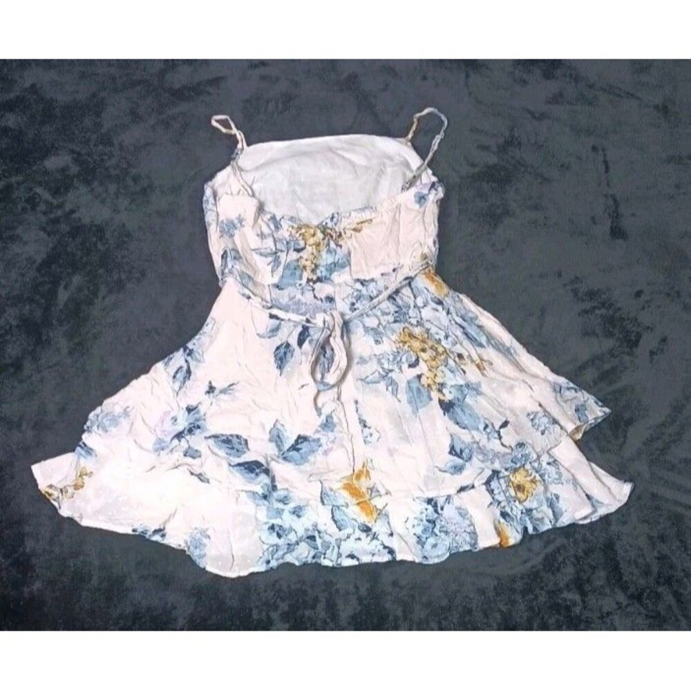 Altard State Sleeveless Swiss Dot Cami Mini Sundress M Floral Tiered Coquette - Picture 12 of 12